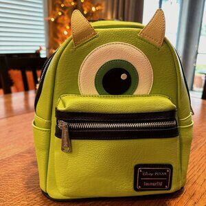 Disney Loungefly Mike Wazowski Monster Inc Mini Backpack - RARE!